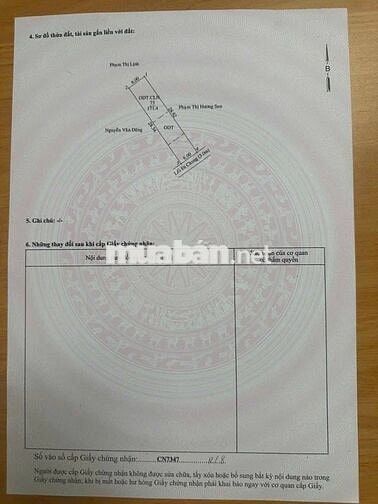 BÁN NHÀ HIỆP AN  DT: 6 x 28m (TC 50m²) – hướng Đông Nam