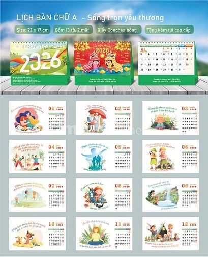 BỘ LỊCH 2026 - SỐNG TRỌN YÊU THƯƠNG
