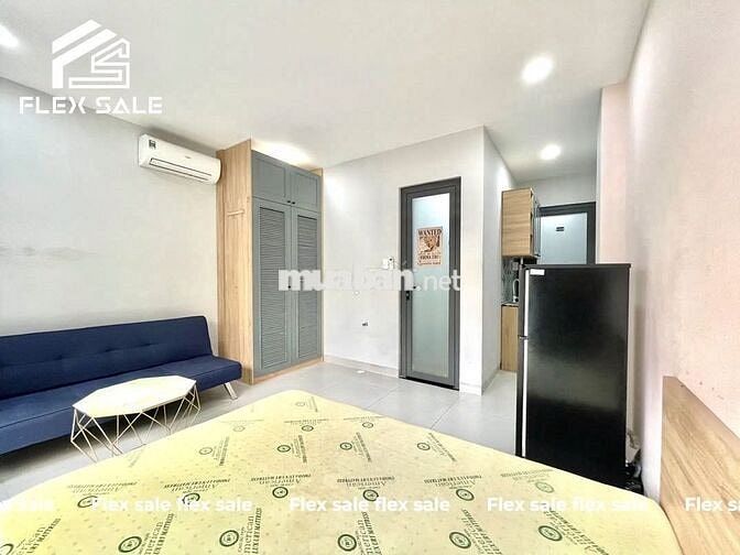 STUDIO BAN CÔNG FULL NỘI THẤT_MÁY GIẶT RIÊNG NGAY HUTECH KHU U