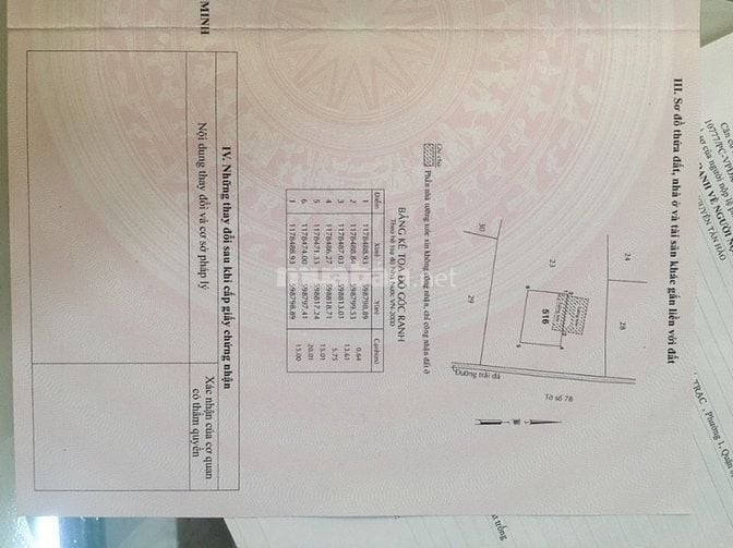 Bán đất sau lưng trường mầm non ngọc lan đa phước 