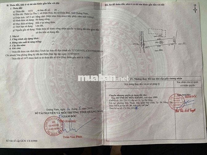Bán lô đất phường điện bàn bắc đà nẵng