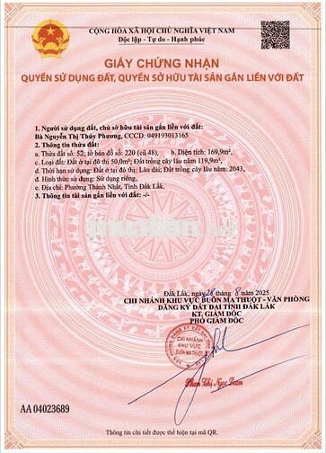 Bán đất mặt tiền Mạc Định Chi, BMT