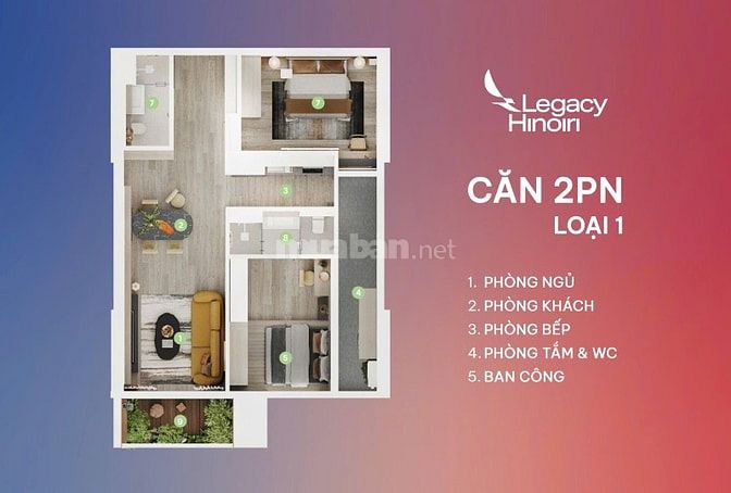Nhanh tay sở hữu căn hộ chung cư Legacy Hinoiri với thiết kế hiện đại 