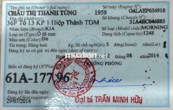 KIA MORNING 1.2L 2014TỰ ĐỘNG 42000KM BẢO HÀNH 1NAM