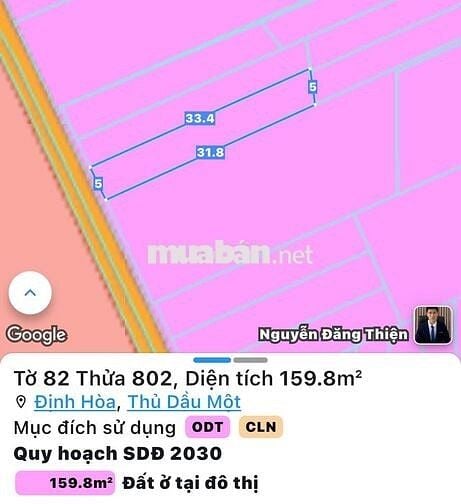 Bán 160m2 đất thổ cư đường ĐX-066 phường Định Hòa, TP Thủ Dầu Một