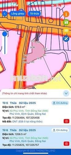 Chính Chủ Cần Bán Lô Đất Tại Phú Vinh, Định Quán, Đồng Nai