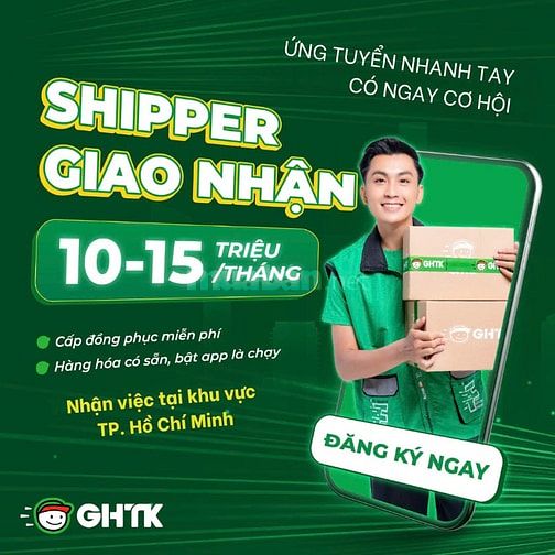 GHTK TUYỂN DỤNG SHIPPER GIAO HÀNG BÌNH CHÁNH