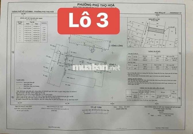 BÁN 3 LÔ ĐẤT PHÂN LÔ KHU PHÚ THỌ HOÀ HXH 6 MÉT