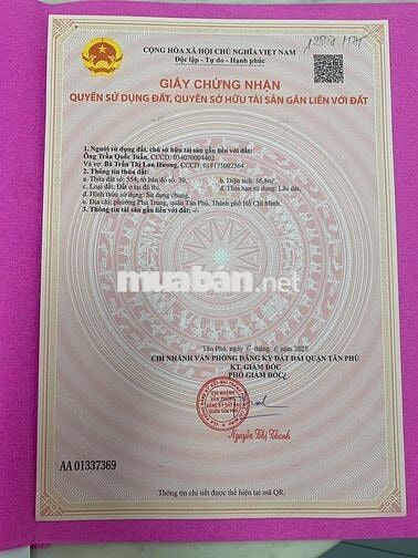 📍 ĐẤT HẺM XE TẢI HOÀNG XUÂN NHỊ, TÂN PHÚ - 41M2 - CHỈ 4.9 TỶ TL