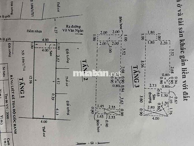 Bán nhà đường 6mét Võ Văn Ngân khu vip Bình Thọ 3 tầng 3PN 3WC