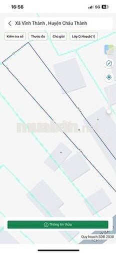 ĐẤT THỔ CƯ 381m2 đường Võ Văn Hoài, Vĩnh Thành, Châu Thành, An Giang