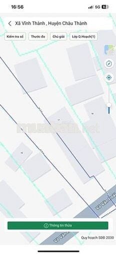 ĐẤT THỔ CƯ 381m2 đường Võ Văn Hoài, Vĩnh Thành, Châu Thành, An Giang