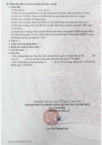 Bán Đất Thổ Cư Ngay Đường 23 Hiệp Bình Chánh - Sổ Hồng Riêng