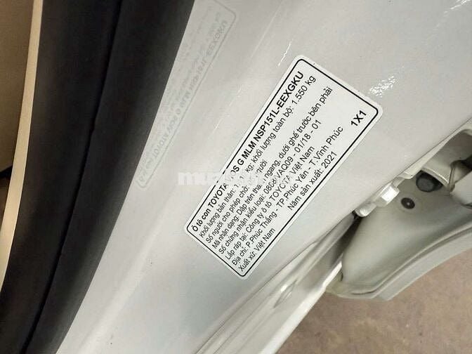 Toyota Vios 1.5G 2021 - 57000 km