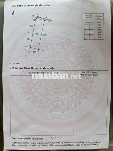 Đất sổ riêng thổ cư Phường Tân Triều