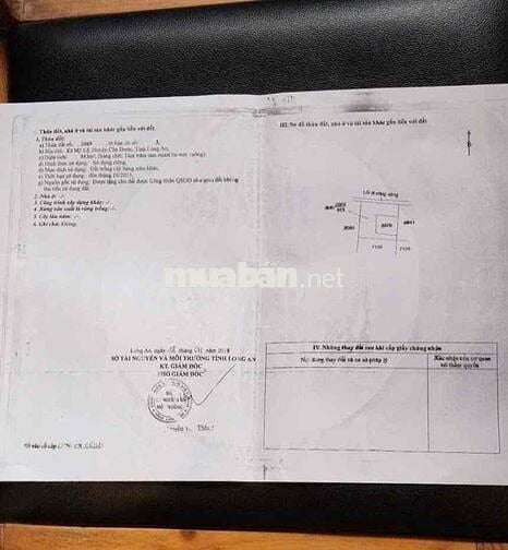 Đất chính chủ có sổ Mỹ Lệ Cần Đước Long An