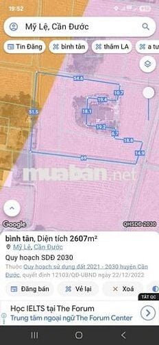 Đất chính chủ có sổ Mỹ Lệ Cần Đước Long An