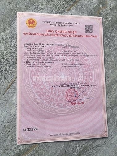 NHÀ MỚI HẺM BA GÁC CHẠY TỚI NHÀ 487/47C/12B Võ Thị Nhờ Q7