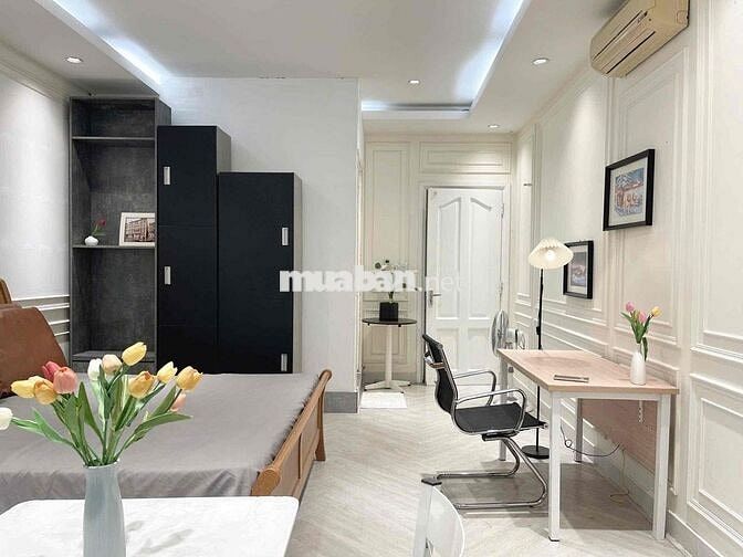 studio ban công lớn máy giăth riêng gần rmit, lotte