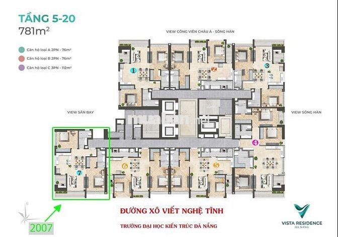 CỰC HOT - CĂN 2 PN TẠI VISTA ĐỐI DIỆN ĐẠI HỌC KIẾN TRÚC ĐÀ NẴNG