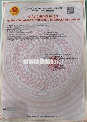 Đất góc 2 mặt tiền Đông Hòa C, P Đông Hòa, Tp Dĩ An.