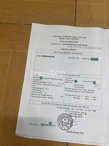 Bán gấp giá mềm, Nhà 1trệt, 1lầu MT đường 3/2, P2, Q11. DT 4mx14,5m