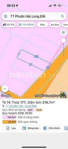 🌴 CƠ HỘI SỞ HỮU 2 LÔ ĐẤT ĐẸP – GIÁ TỐT TẠI LONG MỸ, ĐẤT ĐỎ – BRVT 🌴