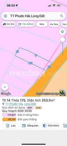 🌴 CƠ HỘI SỞ HỮU 2 LÔ ĐẤT ĐẸP – GIÁ TỐT TẠI LONG MỸ, ĐẤT ĐỎ – BRVT 🌴