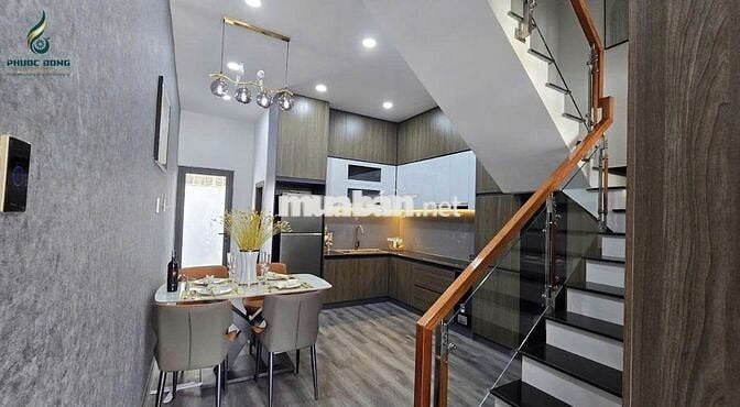 Nhà phố khu dân cư Phước Đông New City 1 trệt 1 lửng 2 phòng ngủ 1 wc