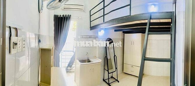 phòng trọ ban công có gác lầu2 18m2 phạm văn hai p5 tân bình bờ kè