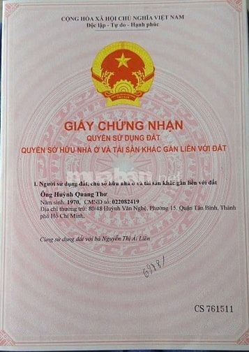 Đất vuông vức, full thổ cư, khu dân cư