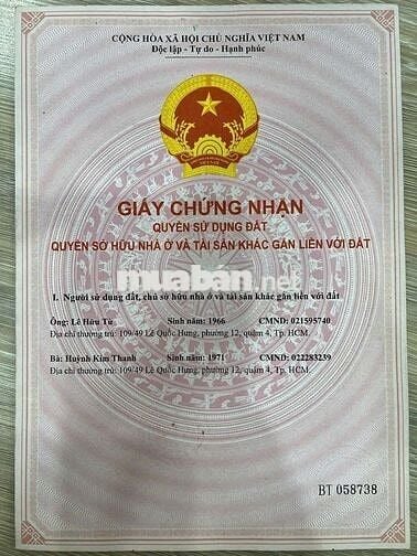 Bán nhà hẻm xe hơi Lạc Long Quân  2 tầng, sổ hồng riêng