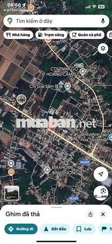 Đất Phú An Bến Cát cách ngã 4 Phú Thứ 1,5km mặt tiền DT744.12x130
