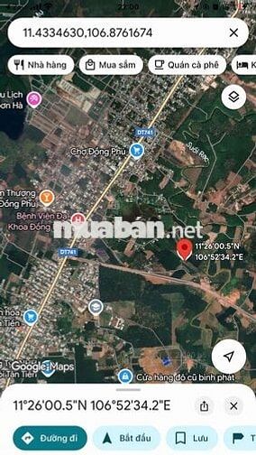 Gấp bán nhanh lô đất 2 mặt tiền thị trấn Đồng Phú