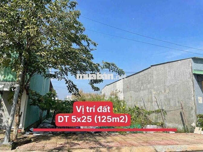 NGỘP BANK - ĐẤT NỀN DT 125m2  - 5x25. KHU DÂN CƯ HIỆN HỮU - GIÁP TÊN