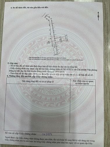 Bán đất tại Xã Cổ Loa, Đông Anh, Hà Nội, 92 triệu / m2, 51.6 m2