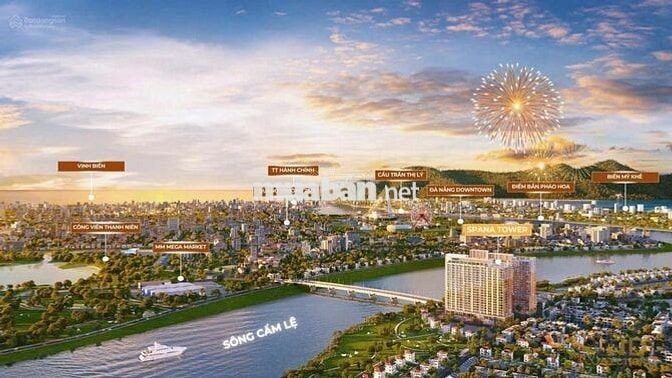 Căn hộ 2PN Sun Spana Tower view sông Cẩm Lệ, thoáng mát, giá 4.6 tỷ
