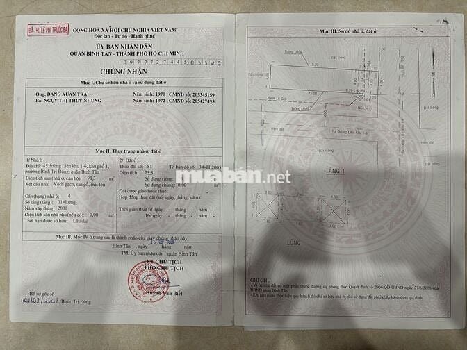 Bán nhà cấp 4 mặt tiền Liên Khu 1-6 (quận Bình Tân)