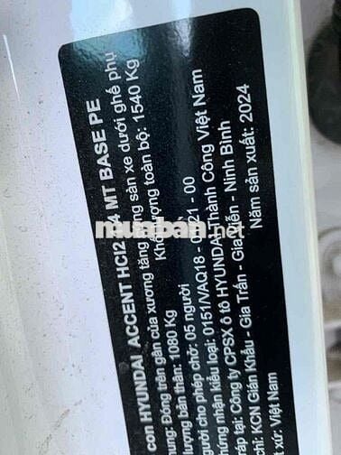 Hyundai Accent 2024 1.4 MT - 50000 km