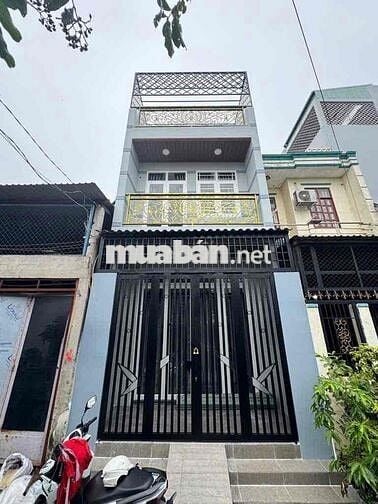 Đường nhựa thông 7m. Nhà 3 tầng - DT 4x16. Ngay Hương Lộ 2 - GIA 5,x