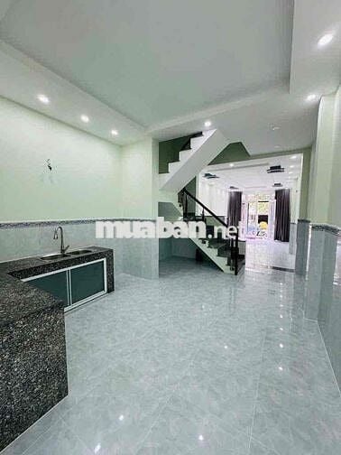 Đường nhựa thông 7m. Nhà 3 tầng - DT 4x16. Ngay Hương Lộ 2 - GIA 5,x