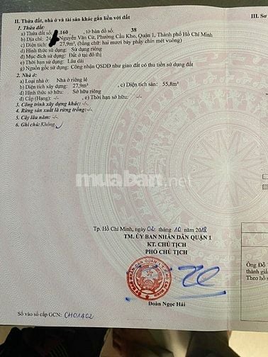 Bán nhà hẻm 24/ Nguyễn Văn Cừ q1