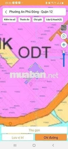 Bán gấp đất 24ty  486,7m² an phu đông q12 mặt tiền đường  hiện Hữu 6m