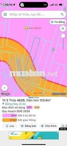 Đất Mặt Tiền Đường Huỳnh Tấn Phát 124m, Đường Thông Kinh doanh Mua Ban