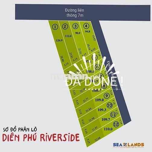 view sông Cái mặt tiền đường 7m cách trung tâm Nha Trang 6,5km