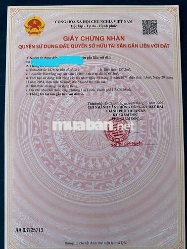 ĐẤT 2 MẶT TIỀN LÁI THIÊU 108 ,TRUNG TÂM P LÁI THIÊU