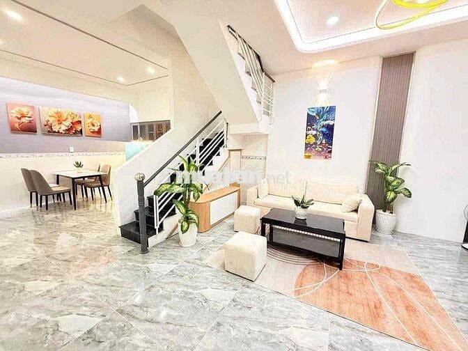 Nhà Mới Tinh Cách Hà Huy Giáp100m 6x10 Sẵn Nội Thất