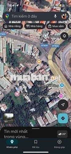 Đất mặt tiền đường ĐT.824 ,DT: 10 x 47 (470m2 Full thổ)