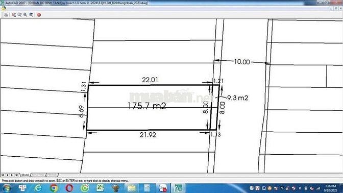 Nhà cấp 4 dtich 185m2 hẻm 10m đường Lê Văn Quới, P. BHH A, Q. Bình Tân