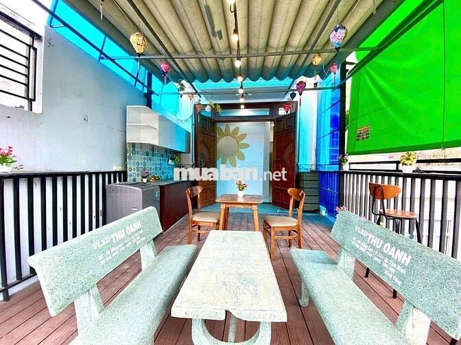CHO THUÊ 2PN SÂN THƯỢNG 80M2 FULL NT NGAY CHỢ VẢI TÂN BÌNH HUFLIT